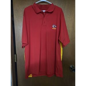 Team Apparel Kansas City Chiefs NFL Football Shirt Red Yellow Size XL